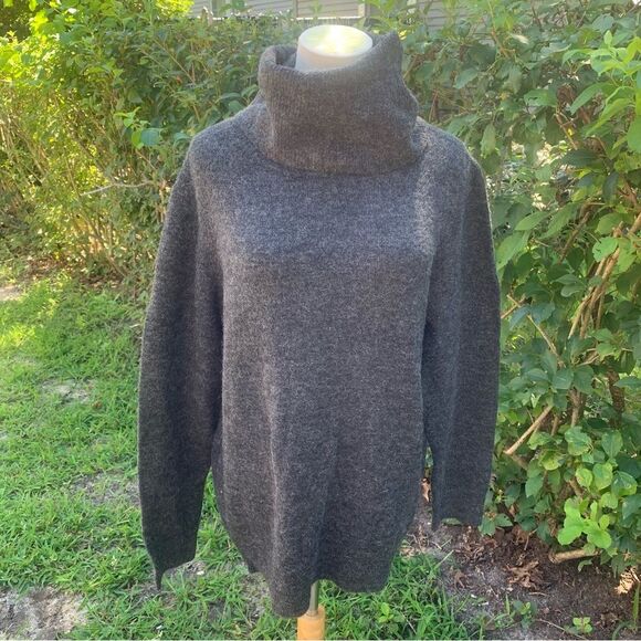 Vero moda Blakely Wool M Women’s Melange Cowl Neck Sweater side Zip Alpa… - Picture 7 of 16